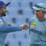 Rishabh Pant and Justin Langer