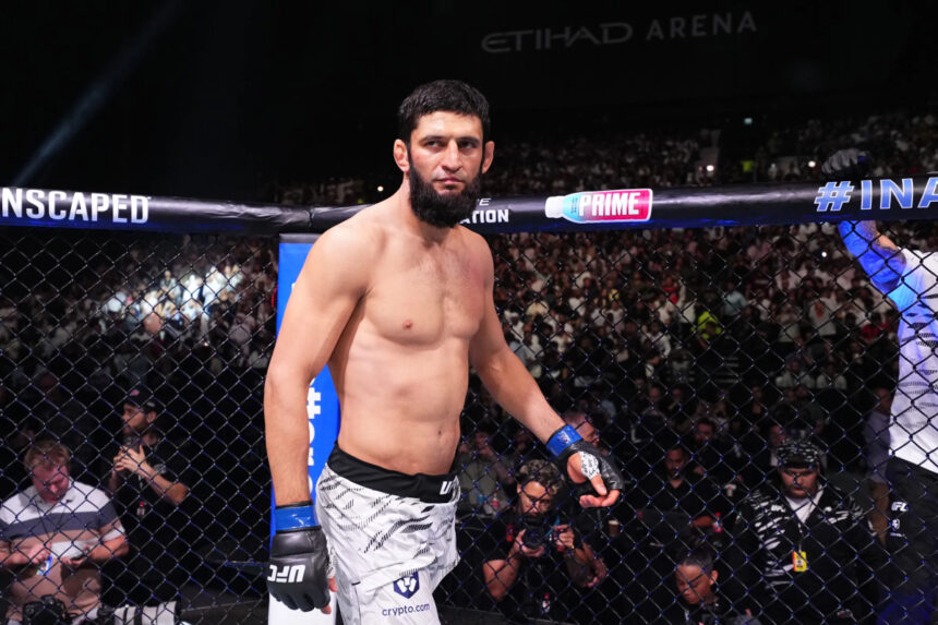Khamzat Chimaev enters UFC Octagon