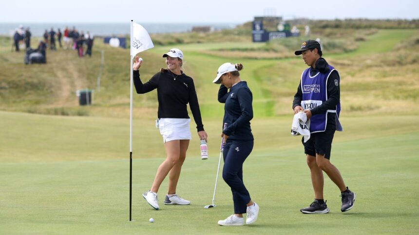 Mimi Rhodes wins Bankshot Hole in One in the Open Championship