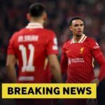 Mohamed Salah and Trent Alexander-Arnold of Liverpool