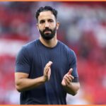 Manchester United head coach Ruben Amorim claps his hands.