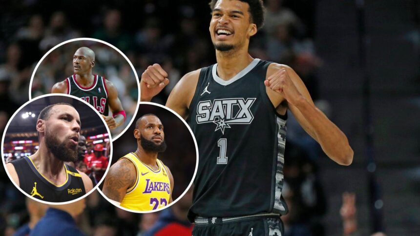 Victor Wembanyama has earned comparisons with Curry, James and Jordan from two MVPs