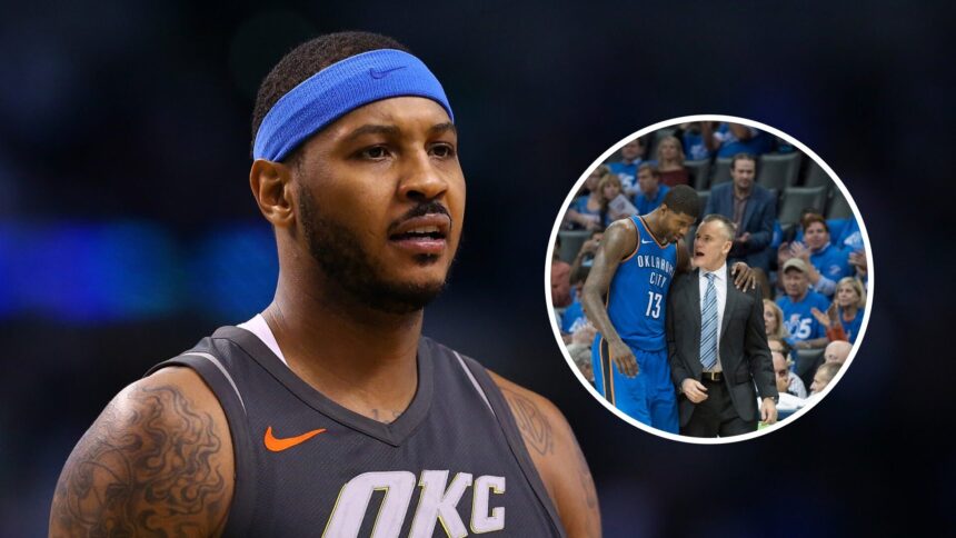 When Paul George explains why Billy Donovan was the main culprit in Carmelo Anthony's OKC Thunder's mistake