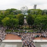 US open fans are stuck in line as Trump's attendance causes delays