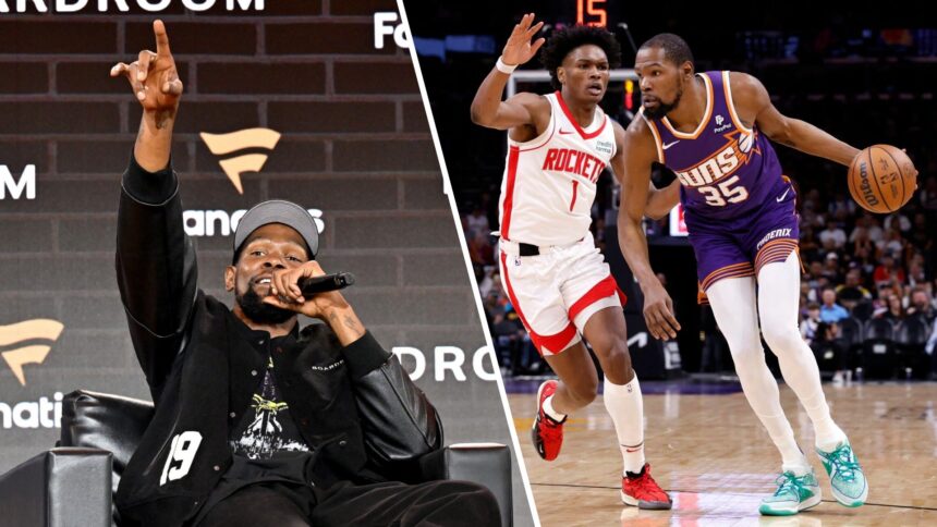 Amen Thompson can't contain his true feelings about playing with Kevin Durant on the Houston Rocket