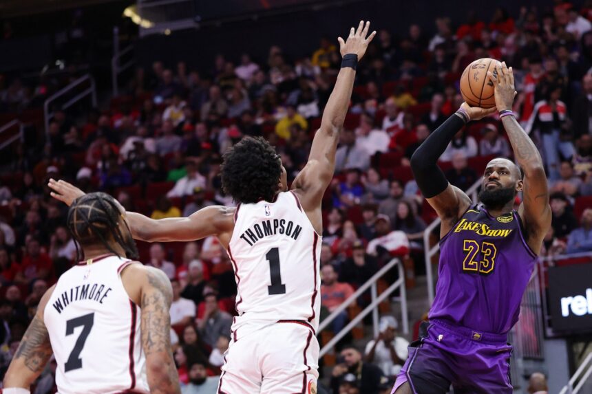Amen Thompson says, "It's just weird..." what it would be like to face LeBron James after LeBron James idolizes him.