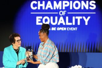 Ava Duvernay accepts Stacey Allaster Accept of Equality Award