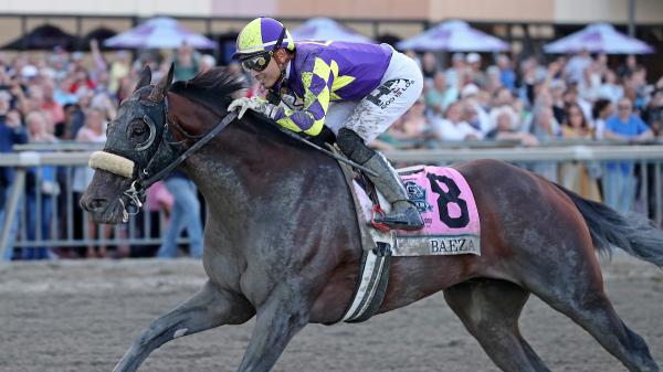 Baeza wins the Pennsylvania Derby, and Clicot pops champagne with Cochirion