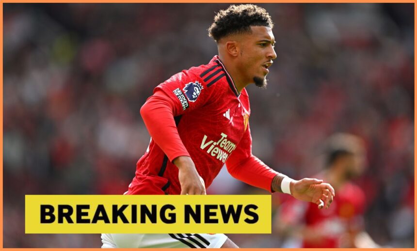 Jadon Sancho in action for Man United
