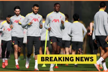 Ibrahima Konate in Liverpool training