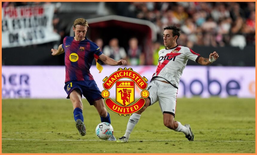 Frenkie de Jong in action for Barcelona vs Rayo Vallecano