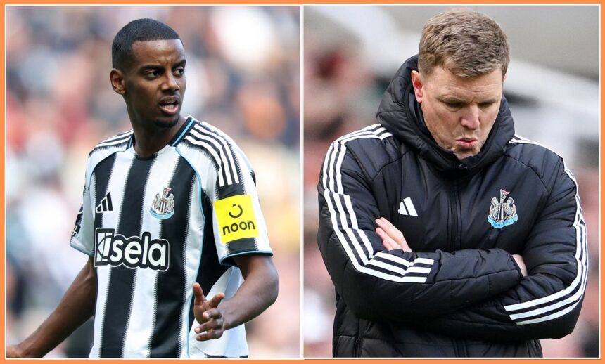 Alexander Isak and Eddie Howe