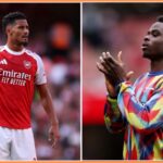 Arsenal duo William Saliba and Bukayo Saka