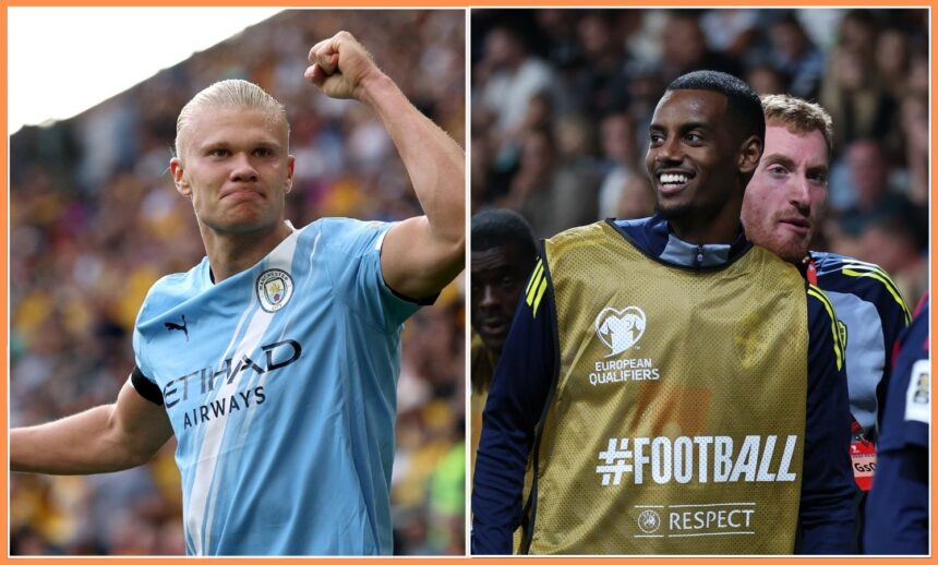 Erling Haaland and Alexander Isak