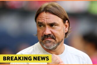 Leeds United manager Daniel Farke looks on during a pre-season friendly