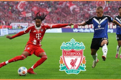 Michael Olise in action for Bayern Munich against Hamburg