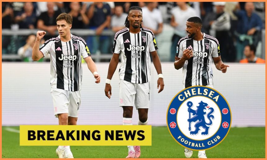 Kenan Yildiz with his Juventus teammates vs Inter Milan