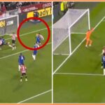 Alejandro Garnacho lost his man for Brentford