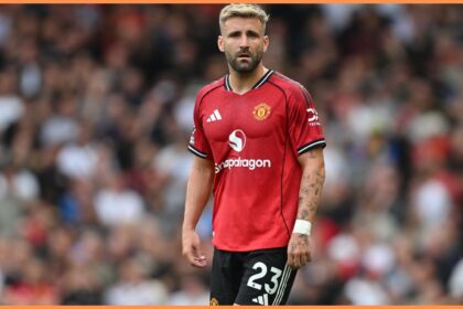 Luke Shaw in action for Man United