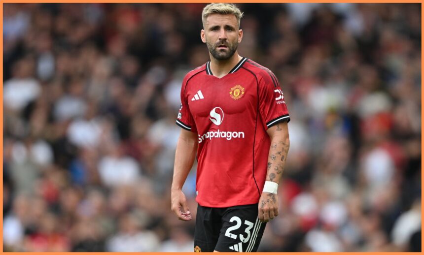 Luke Shaw in action for Man United