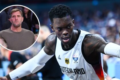 Dennis Schroder creates Dirk Nowitzki points right after earning the Eurobasket MVP.