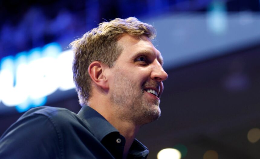Dirk Nowitzki says he was impressed with what Kyrie Irving already is doing, giving Dallas Mavericks hope