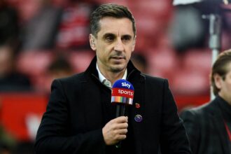 Gary Neville says the former Premier League striker is "the biggest English player of all time."