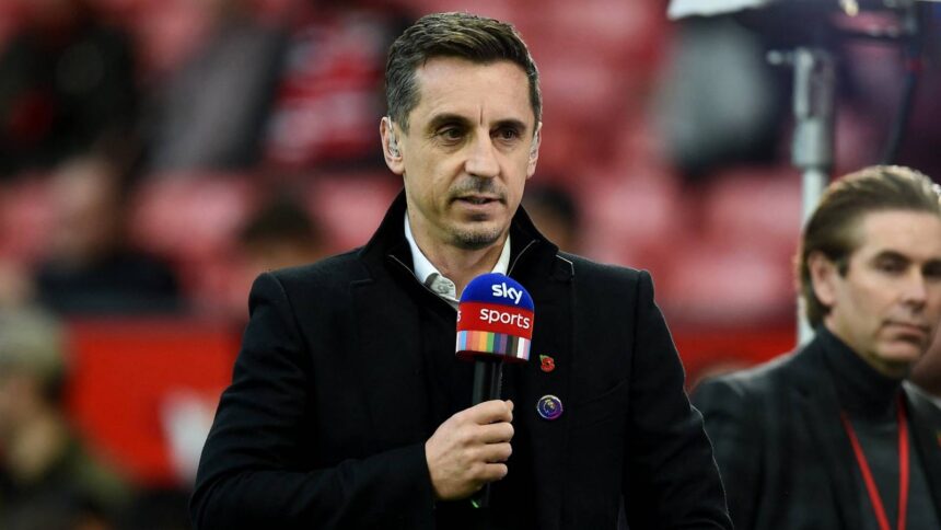 Gary Neville says the former Premier League striker is "the biggest English player of all time."