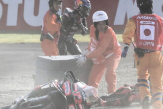 Jorge Martin suffers from "displaced fractures" during a collision in Japan's MotoGP sprint