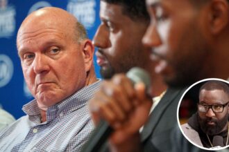 Kendrick Perkins goes out to La Clippers with Steve Ballmer and "protect Kawi Leonard..."
