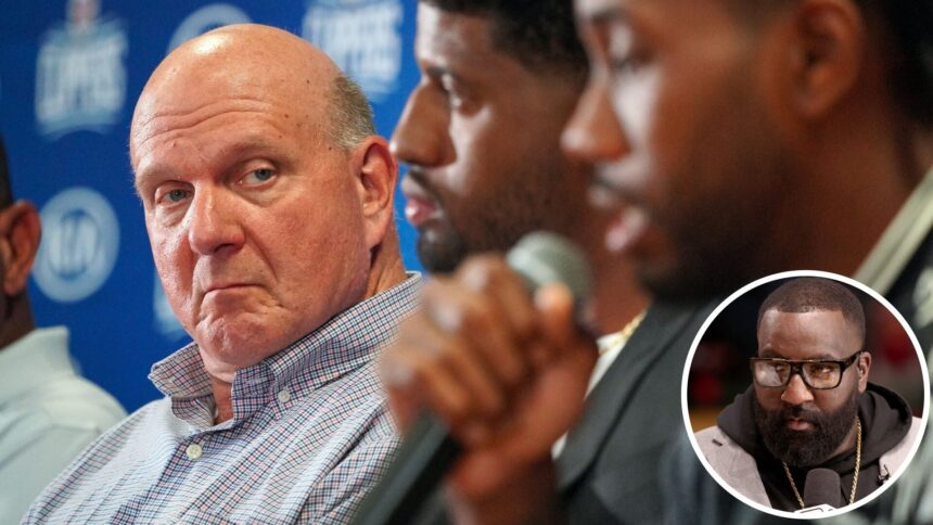 Kendrick Perkins goes out to La Clippers with Steve Ballmer and "protect Kawi Leonard..."