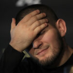 Khabib Nurmagomedov during UFC press conference