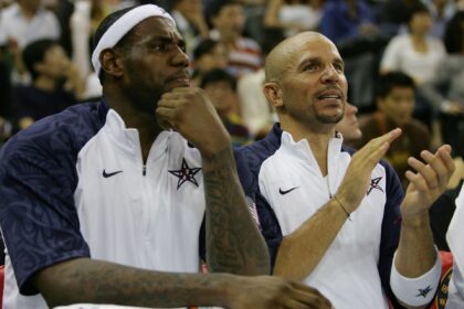 LeBron James soon stops Jason Kidd from making "Waterboy" analogy about Team USA's role in 2008