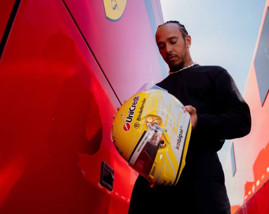Lewis Hamilton will show off Niki Lauda tribute helmet from the first Italian Grand Prix as a Ferrari driver