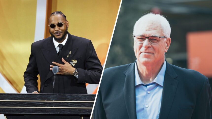 Phil Jackson saw how Carmelo Anthony would become like Michael Jordan and Kobe Bryant. "It's the perfect place for him."