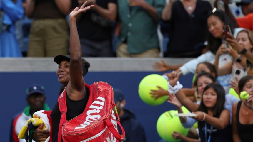 Venus Williams' doubles loss to the US open-end top seed