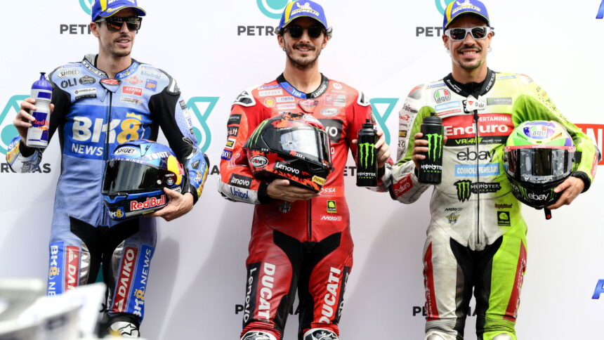 2025 Malaysian MotoGP race starting grid