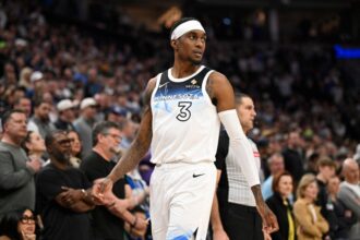 Jaden McDaniels of the Minnesota Timberwolves.