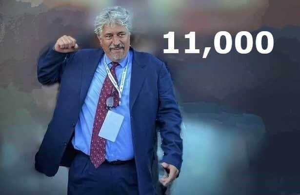 Asmussen becomes the first North American trainer to reach 11,000 wins.