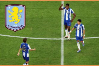 Samu Aghehowa with his Porto teammates