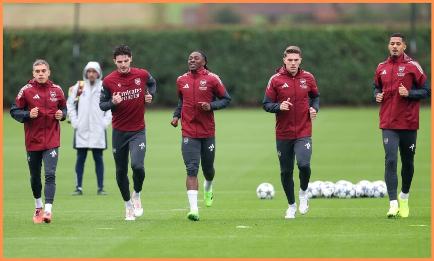 Viktor Gyokeres in Arsenal training
