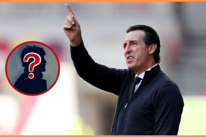 Unai Emery gestures during Aston Villa