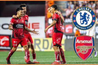 Gilberto Mora celebrates with his teammates