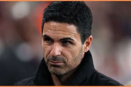 Arsenal manager Mikel Arteta looks on during the Champions League clash vs Olympiacos