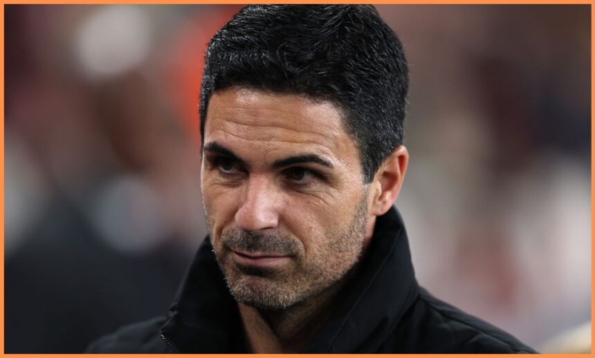 Arsenal manager Mikel Arteta looks on during the Champions League clash vs Olympiacos