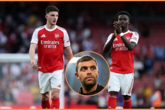 Declan Rice, Bukayo Saka, and Fabrizio Romano