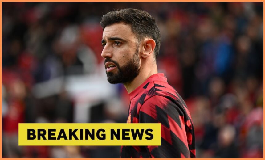 Bruno Fernandes warming up for Man United, plus yellow