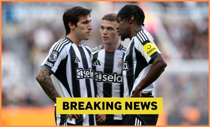 Sandro Tonali, Kieran Trippier, and Anthony Elanga