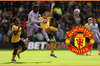 Carlos Baleba in action for Brighton against Wolves