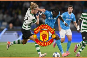 Morten Hjulmand in action for Sporting Lisbon against Napoli